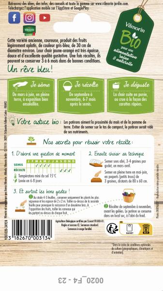 Potagères - Potiron Bleu de Hongrie - BIO - MEDIA_PACKAGING_VERSO